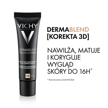 Vichy Dermablend 3D, podkład wyrównujący powierzchnię skóry, 15 Opal, 30 ml