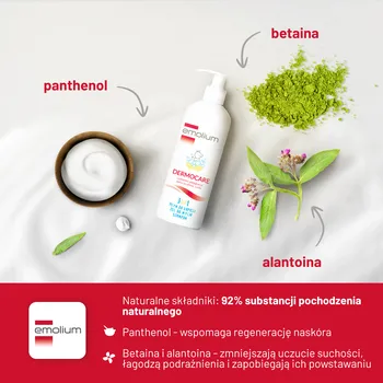 Emolium Dermocare, 3w1 płyn do kąpieli, żel do mycia, szampon, 400 ml