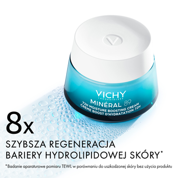 Vichy Mineral 89, krem nawilżająco-odbudowujący 72h lekki, 50 ml