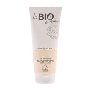 beBio, Siemię Lniane, naturalny żel pod prysznic, 200 ml
