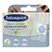 Salvequick Transparent Aloe Vera, plastry transparentne z aloesem,  miks, 20 szt.