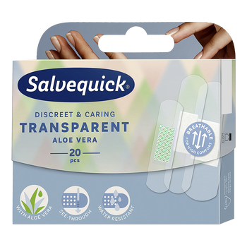 Salvequick, plastry transparentne, aloes, 20 szt