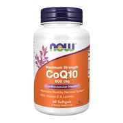 Now Foods CoQ10 600 mg z lecytyną i witaminą E, kapsułki, 60 szt.