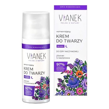 Vianek, wzmacniający krem do twarzy na noc, 50 ml