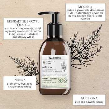 Vis Plantis Pharma Care, odżywka do włosów zniszczonych, skrzyp i mocznik, 300 ml