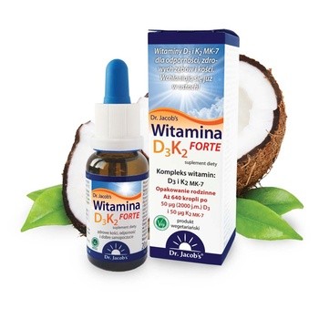 Dr Jacob's Medical, Witamina D3K2 Forte, krople, 20 ml