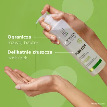 Iwostin Purritin, aktywny żel do mycia twarzy, skóra tłusta i trądzikowa, 300 ml