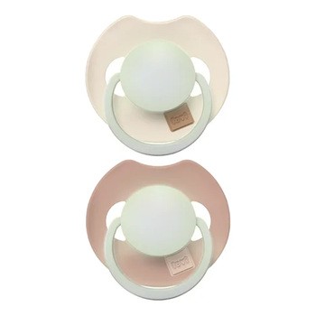 Canpol Lovi Prime, Smoczek silikonowy dynamiczny, Ivory Glow/Blush Glow, 6-18m, 2 szt.