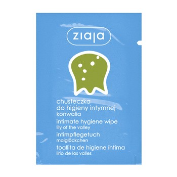 Ziaja Intima, chusteczka do higieny intymnej konwalia, 7 ml (saszetka)