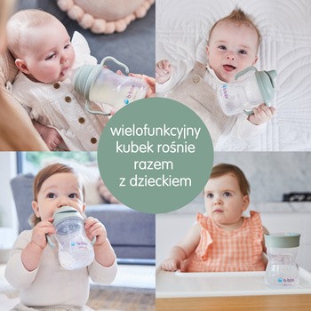 B.box, Zestaw Kubek 4w1 Sage, 240 ml, 1 szt.