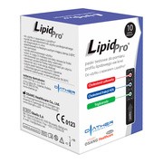 LipidPro, paski testowe do pomiaru profilu lipidowego we krwi, 10 szt.