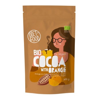 Diet-Food, Bio kakao o smaku pomarańczowym, 200 g