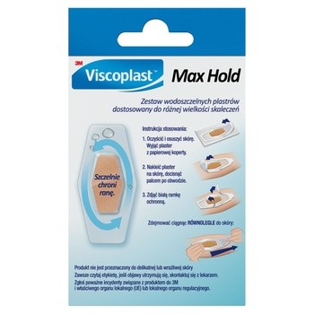 Viscoplast Max Hold, wodoszczelne plastry, miks rozmiarów, 12 szt.