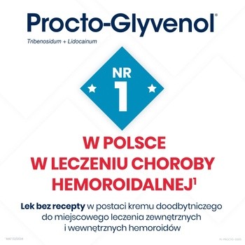 Procto-Glyvenol, (50 mg + 20 mg)/g, krem doodbytniczy, 30 g