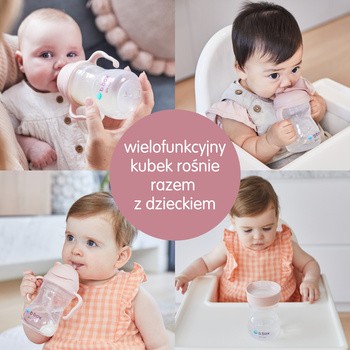 B.box, Zestaw Kubek 4w1 Blush, 240 ml, 1 szt.