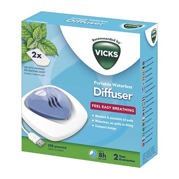 Vicks dyfuzor olejków VH1800 EU z 2 wkładami, 1 szt.