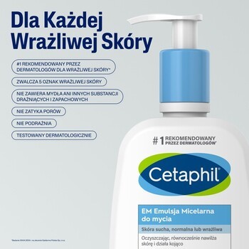 Zestaw Cetaphil, emulsja micelarna do mycia, 236 ml + lipoaktywny krem nawilżający, 100 g