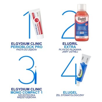 Elgydium Clinic Mono Compact 1, szczoteczka międzyzębowa, 4 szt.