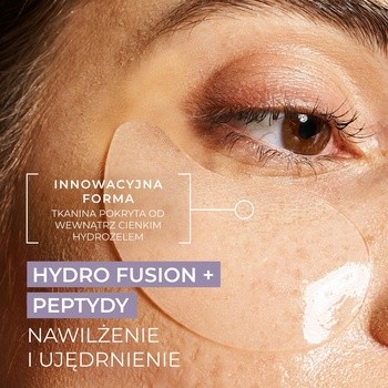 L`Biotica PGA Hydro Fusion + Peptydy, hydrożelowe płatki pod oczy, 2 szt.