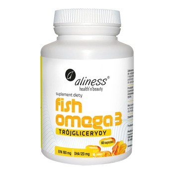 Aliness Fish Omega 3 Trójglicerydy 180/120 mg, kapsułki miękkie, 60 szt.