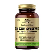 Solgar Żeń-szeń Syberyjski, kapsułki, wyciąg z korzenia, 60 szt.