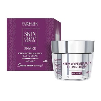Flos-Lek Laboratorium Skin Care Expert Snake, krem wypełniający na noc, 60+, 50 ml