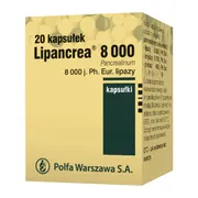 Lipancrea, kapsułki, 8000 j. lipazy, kapsułki, 20 szt.