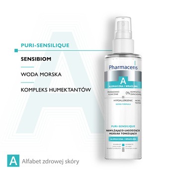 Pharmaceris A Puri-Sensilique, nawilżająco-łagodząca mgiełka tonizująca, 200 ml