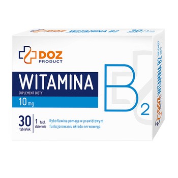 DOZ PRODUCT Witamina B2, tabletki powlekane, 30 szt.
