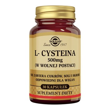 Solgar L-Cysteina, kapsułki, 30 szt.