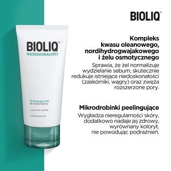 Bioliq Specialist Niedoskonałości, peelingujący żel do mycia twarzy, 125 ml