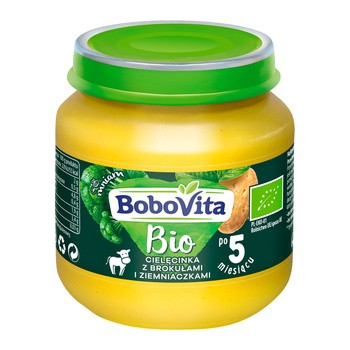 BoboVita Bio, obiadek cielęcinka z brokułami i ziemniaczkami, 5 m+, 125 g