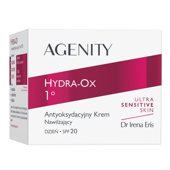 Agenity 1° Hydra-Ox, antyoksydacyjny krem nawilżający na dzień SPF 20, 50 ml