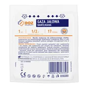 DOZ PRODUCT, gaza jałowa, bawełniana, 17-nitkowa, 1/2 m2, 1 szt.