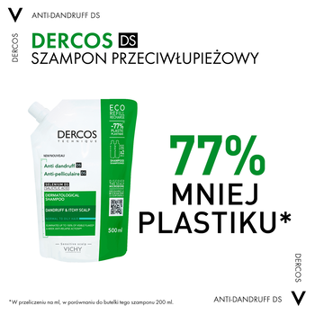 Vichy Dercos DS, szampon przeciwłupieżowy, włosy normalne i przetłuszczające się, opakowanie uzupełniające, 500 ml