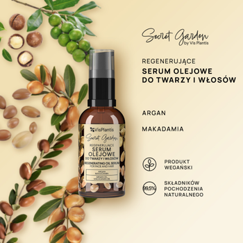Vis Plantis, regenerujące serum olejowe do twarzy i włosów, 30 ml
