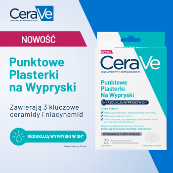 CeraVe, punktowe plasterki na wypryski, 22 szt.