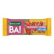 Bakalland Ba!, Truskawka i Quinoa, baton zbożowy bez dodatku cukru, 30 g