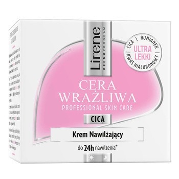 Lirene Dermoprogram Cera Wrażliwa, krem nawilżający, na dzień/noc, 50 ml