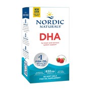 Nordic Naturals, DHA 830 mg, smak truskawkowy, kapsułki, 90 szt.