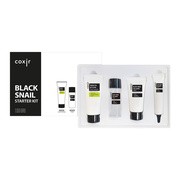 Zestaw Coxir Black Snail, Green Tea Clear pianka oczyszczająca, 30 ml + Black Snail Collagen tonik nawilżający i wygładzający, 30 ml + serum, 15 ml,  krem odżywczy, 20 ml