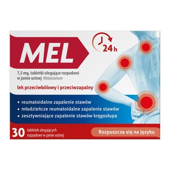 Mel, 7,5 mg, tabletki ulegające rozpadowi w jamie ustnej, 30 szt.