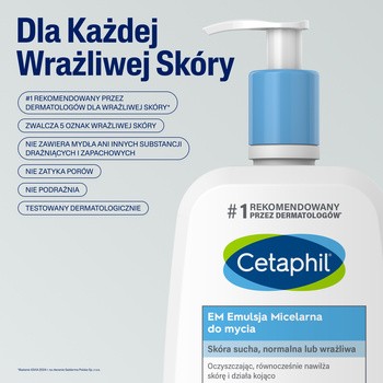 Cetaphil EM, emulsja micelarna do mycia, 500 ml