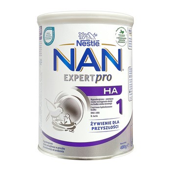 Nestle Nan Expertpro HA 1, mleko początkowe, dla niemowląt od urodzenia, 400 g