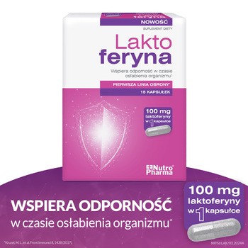 NutroPharma Laktoferyna, kapsułki, 15 szt.
