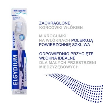 Elgydium Whitening, szczoteczka do zębów, średnia, 1 szt.