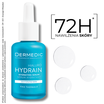 Dermedic Hydrain, serum nawadniające twarz, szyję i dekolt, 30 ml