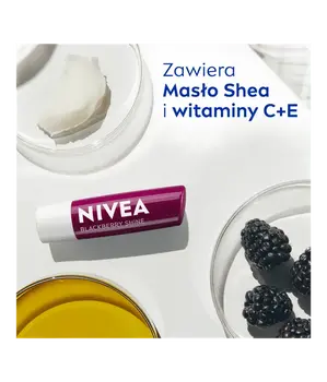 Nivea Blackberry Shine, pielęgnująca pomadka do ust, 4,8 g