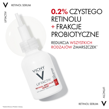Vichy Liftactiv Retinol Specialist, serum redukujące zmarszczki, na noc, 30 ml