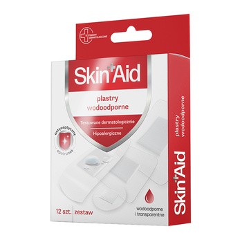 Skin Aid, zestaw plastów wodoodpornych, 12 szt.